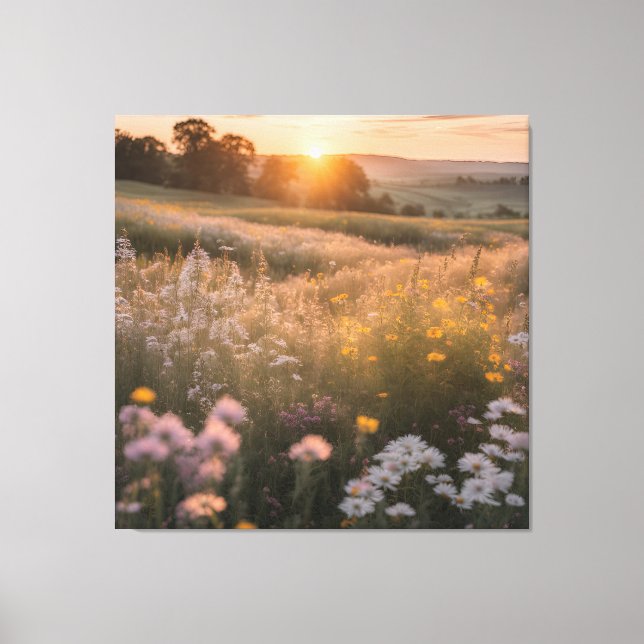 Impressão Em Tela Paisagem Floral (Frente)