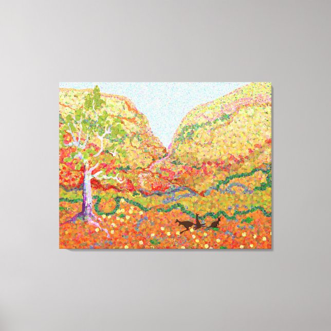 Impressão Em Tela Paisagem impressionista australiana Outback (Frente)