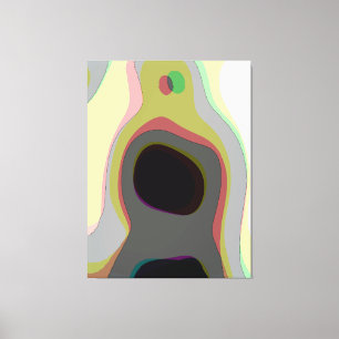 Impressão Em Tela Paisagem Interior - Arte Surreal Orgânica Abstrata