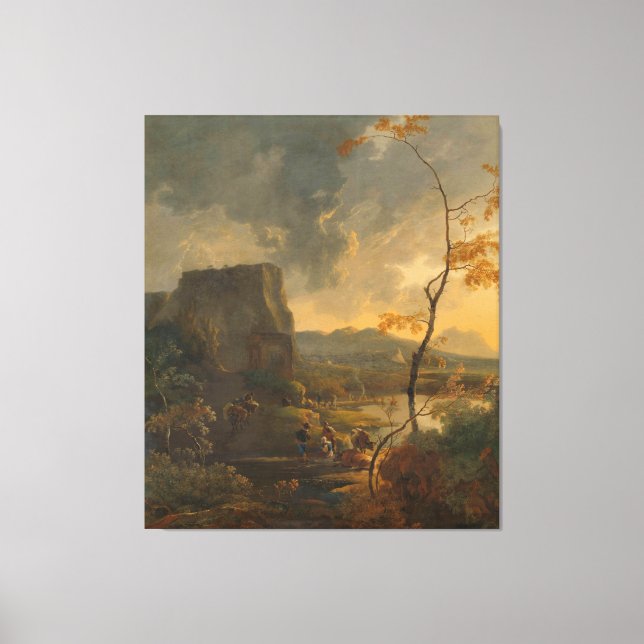 Impressão Em Tela Paisagem italiana com o antigo Tempietto, Adam (Frente)