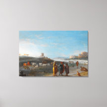 Paisagem italiana com um subje não identificado