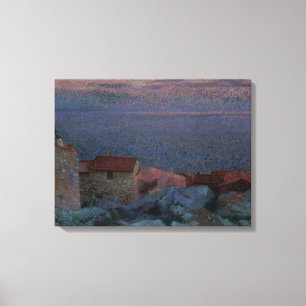 Impressão Em Tela Paisagem litoral (óleo em canvas)