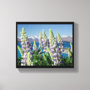 Impressão Em Tela Paisagem Lupine Nova Zelândia
