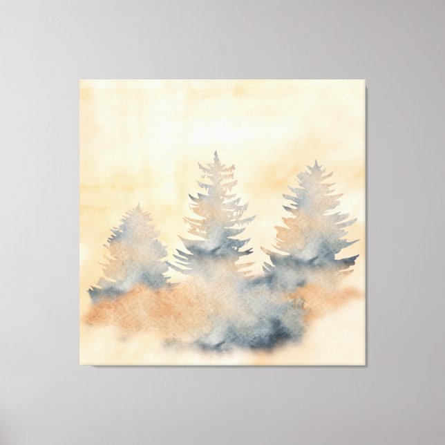 Impressão Em Tela Paisagem marinho Azul e Laranja no Exterior (Frente)