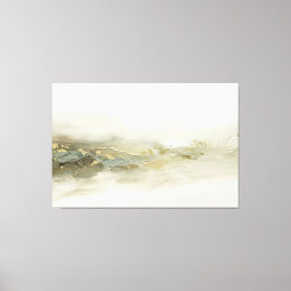 Impressão Em Tela Paisagem Moderna Minimalista em Safira Abstrata Do