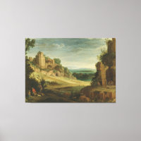 Paisagem Paul Bril com um grupo de caça