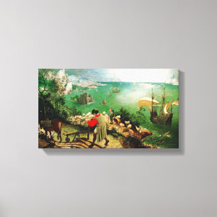 Impressão Em Tela Paisagem Pieter Bruegel com queda de Icarus