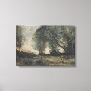 Impressão Em Tela Paisagem (por Camille Corot)
