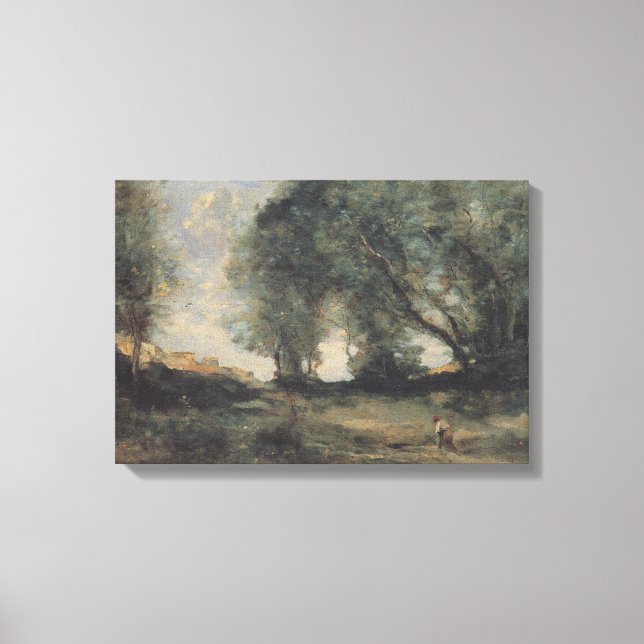 Impressão Em Tela Paisagem (por Camille Corot) (Frente)