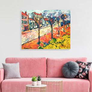 Impressão Em Tela Paisagem Suburbana Maurice de Vlaminck