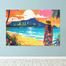 Paisagem tropical Diamond Head Hawaii
