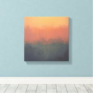 Impressão Em Tela Paisagem Urbana no Sunset - Abstrato Cityscape Ar
