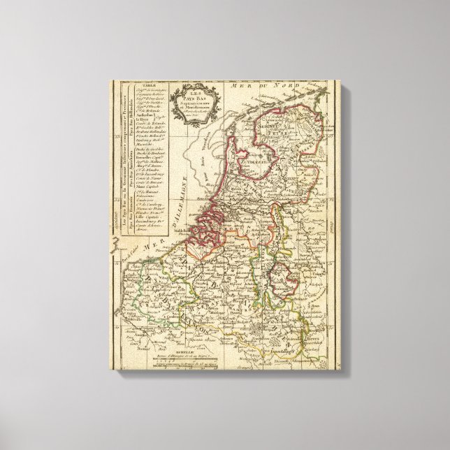 Impressão Em Tela Países Baixos (Frente)
