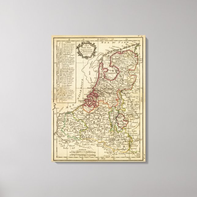 Impressão Em Tela Países Baixos (Frente)