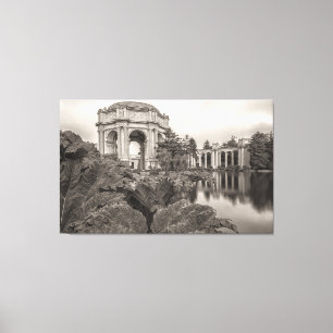 Impressão Em Tela Palácio de Belas Artes de São Francisco Sépia