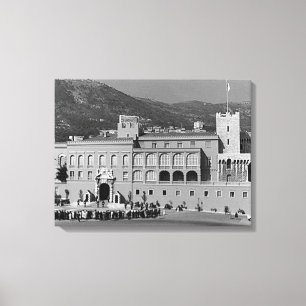 Impressão Em Tela Palácio quadrado Principado de Mônaco Vintage