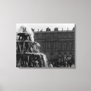 Impressão Em Tela Palácio vintage França Versalhes fonte da Pirâmide