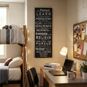 Impressão Em Tela Palavras Inspiradoras Personalizadas para Graduado