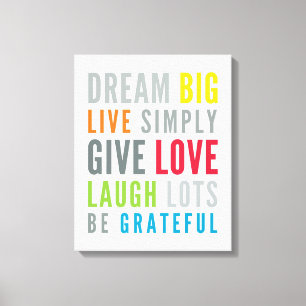 Impressão Em Tela PALAVRAS MOTIVACIONAIS A AMAR PELA tipografia mode