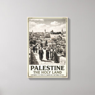 Impressão Em Tela Palestina A Terra Santa Arte de Viagem Vintage
