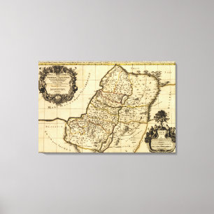 Impressão Em Tela PalestinaMapaPanorâmicoPalestina