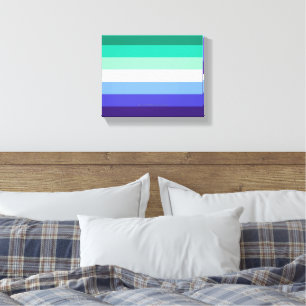 Impressão Em Tela Paleta da bandeira de homens gays trans-inclusivos