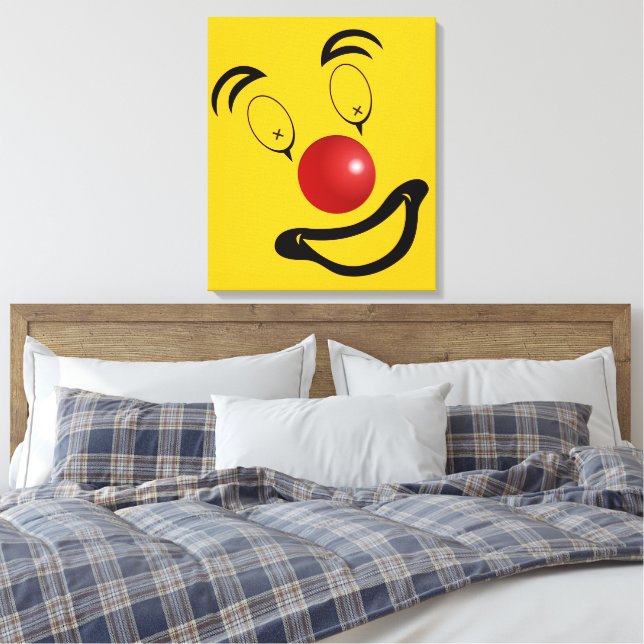Impressão Em Tela Palhaço de Rosto Abstrato (Insitu(Quarto))