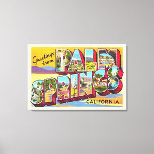 Impressão Em Tela Palm Primaveras California CA - Cartão postal gran