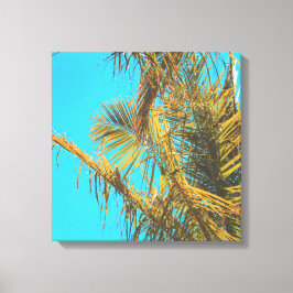 Impressão Em Tela Palm Tree Deixa Turquoise Sky