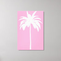 Palm Tree Vintage White Elegante Tropical Cor-de-r