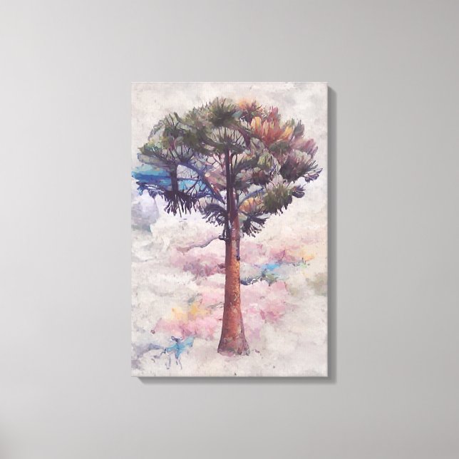 Impressão Em Tela Palmeira Vintage (Frente)