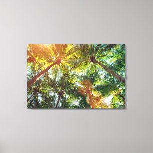 Impressão Em Tela Palmeiras de coco na praia