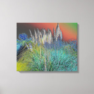 Impressão Em Tela Pampas Grass Solarizadas - Manipulação Digital
