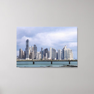 Impressão Em Tela Panamá Skyline