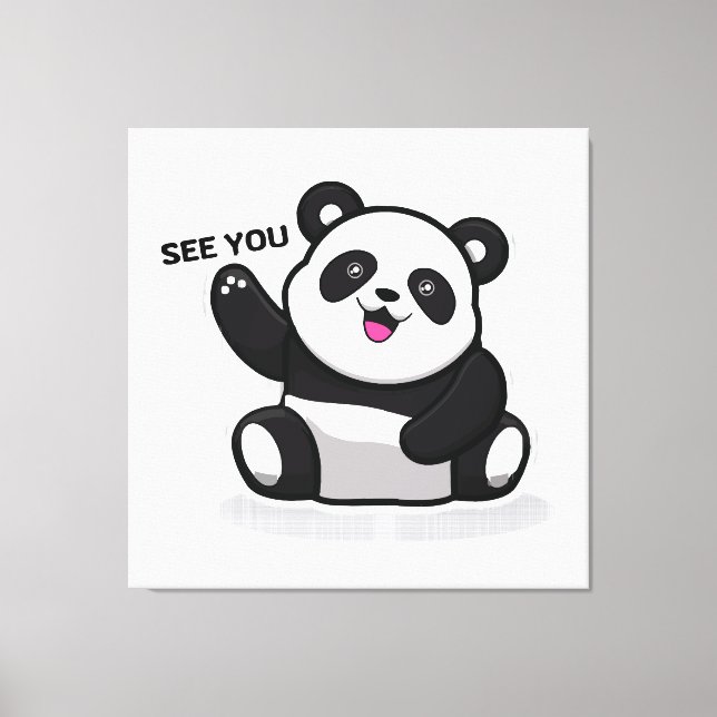 Impressão Em Tela panda bonitinho (Frente)