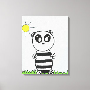 Impressão Em Tela Panda Crianças