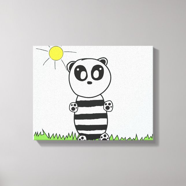 Impressão Em Tela Panda Kids (Frente)