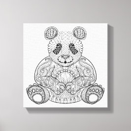 Impressão Em Tela Panda Tribal 6 inspirada