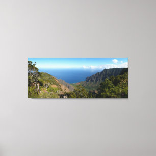 Impressão Em Tela Panela panorâmica Kalalau Valley