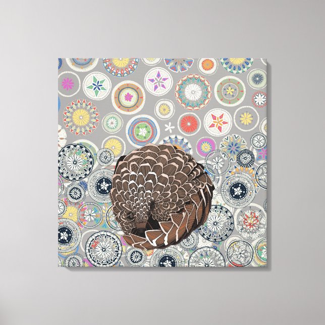 Impressão Em Tela pangolin mandala (Frente)