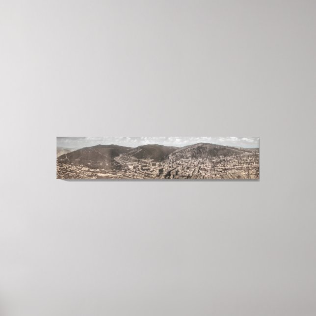 Impressão Em Tela Panorama Histórico de DEADWOOD South Dakota 1902 (Frente)