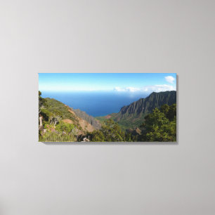 impressão em tela panorâmica do vale de Kalalau