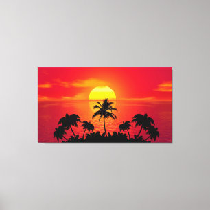 Impressão Em Tela Pântanos e Palmeiras