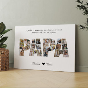 Impressão Em Tela Papa 28 Colagem de Fotos Keepsasasaem para Pai ou 