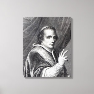 Impressão Em Tela Papa Pius VII, gravado por Rafaello Morghen