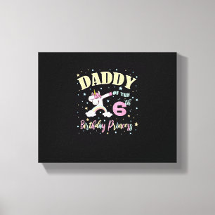 Impressão Em Tela Papai da Princesa de 6 Anos de Idade - Camiseta Un