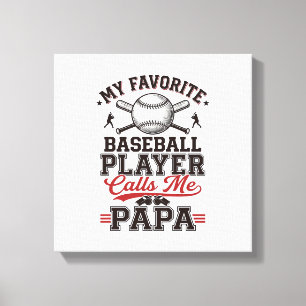 Impressão Em Tela Papai de Beisebol Desenho Vetorial de Gravura Vint