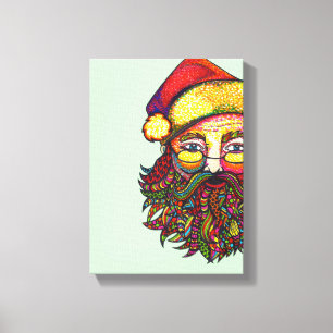Impressão Em Tela Papai Noel