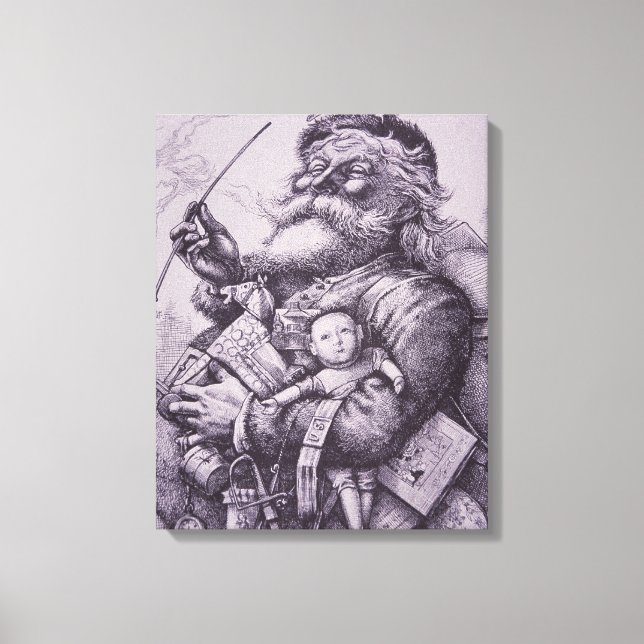 Impressão Em Tela Papai Noel (Frente)