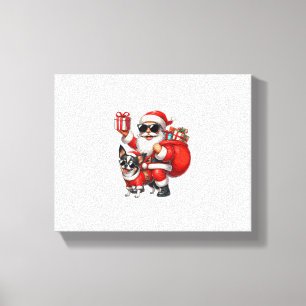 Impressão Em Tela Papai Noel Andando de Natal em Chihuahua